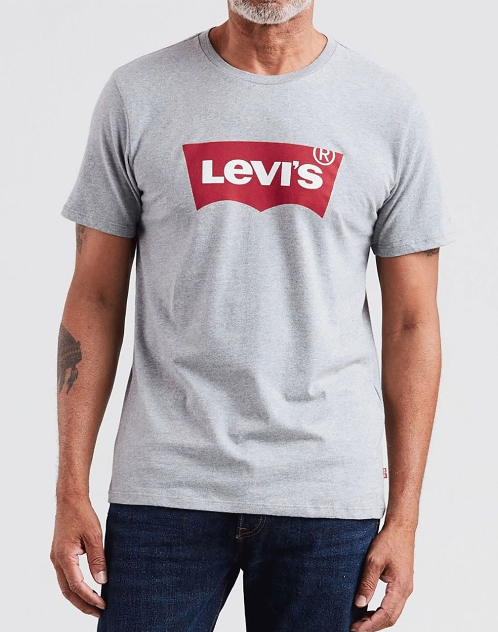 LEVIS T-SHIRT GRAPHIC SET-IN NECK 17783-0138-0138 LightGray