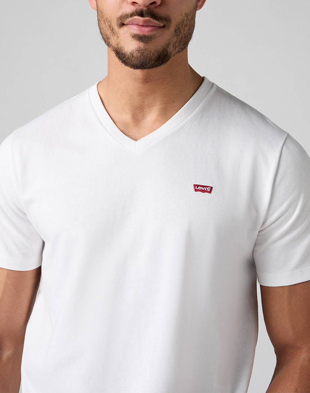 Levis Original Hm Vneck 85641-0000-0000 White ανδρικά ρούχα μπλούζες T-Shirt Politikos Shop Πολιτικός