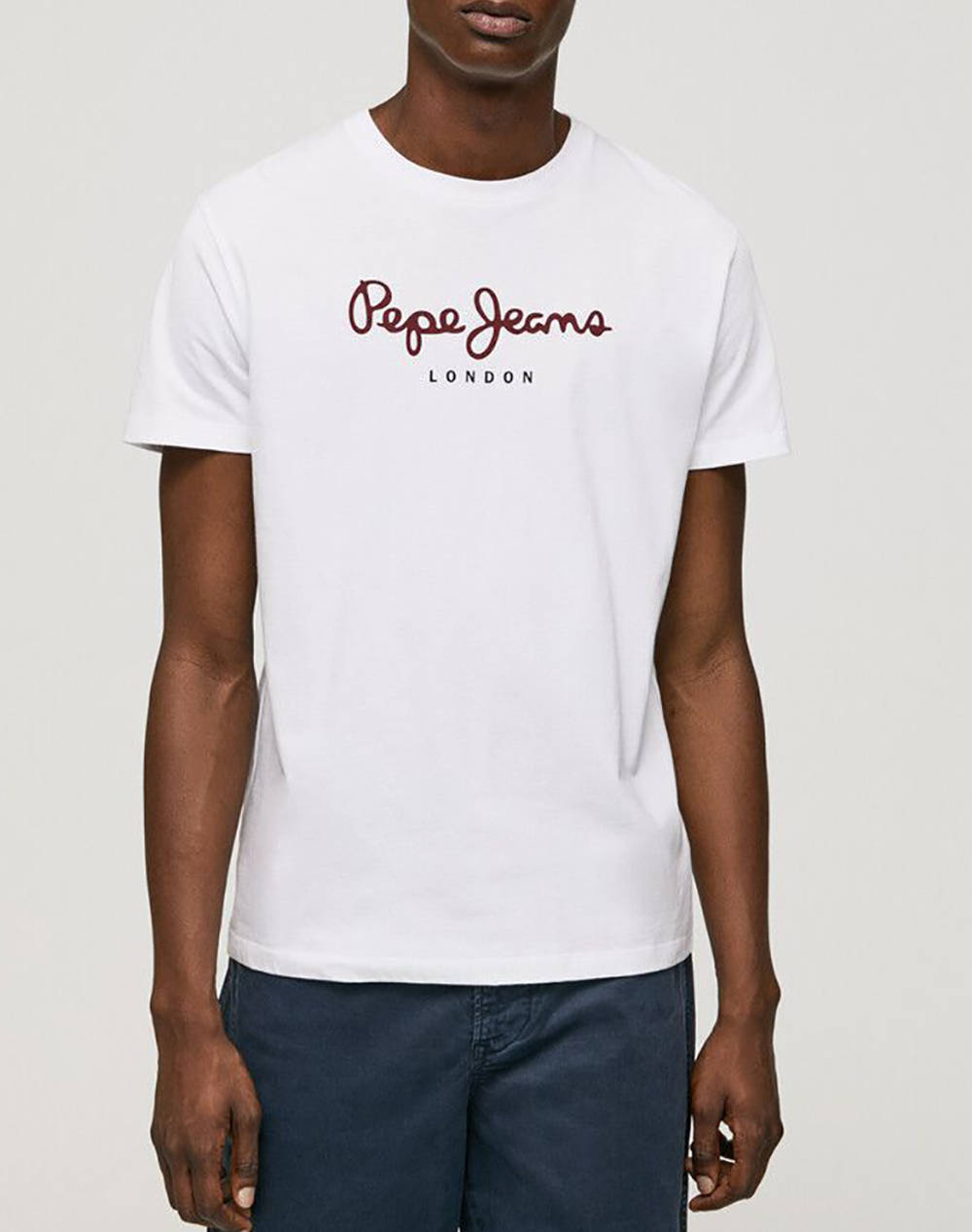 PEPE JEANS DROP 2A EGGO N ΜΠΛΟΥΖΑ ΑΝΔΡΙΚΟ PM508208-800/WHITE White