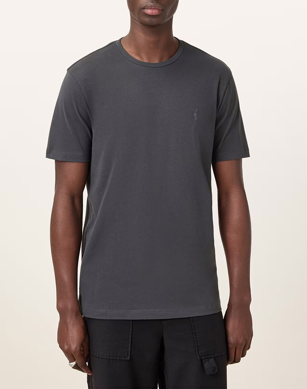 ALL SAINTS BRACE SS CREW M030JB-CARTER GREY-CARTER GREY Gray