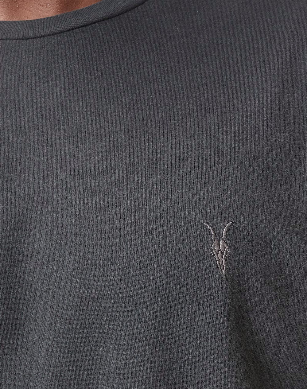 All Saints Brace Ss Crew M030Jb-Carter Grey-Carter Grey Gray ανδρικά ρούχα μπλούζες T-Shirt Politikos Shop Πολιτικός