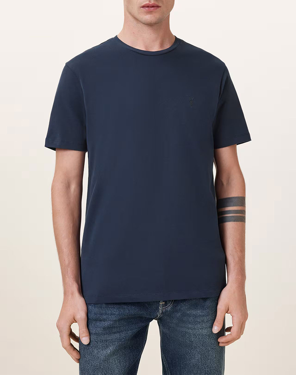 ALL SAINTS BRACE SS CREW M030JB-NAVY BLUE-NAVY BLUE NavyBlue