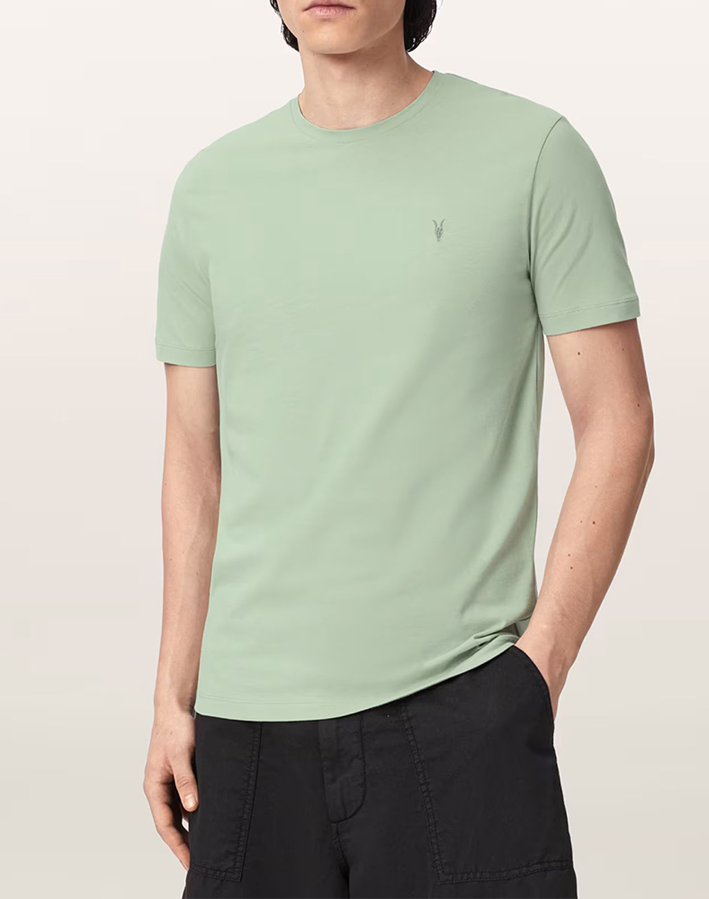 ALL SAINTS BRACE SS CREW M030JB-CELADON GREEN-Celadon Green LightGreen