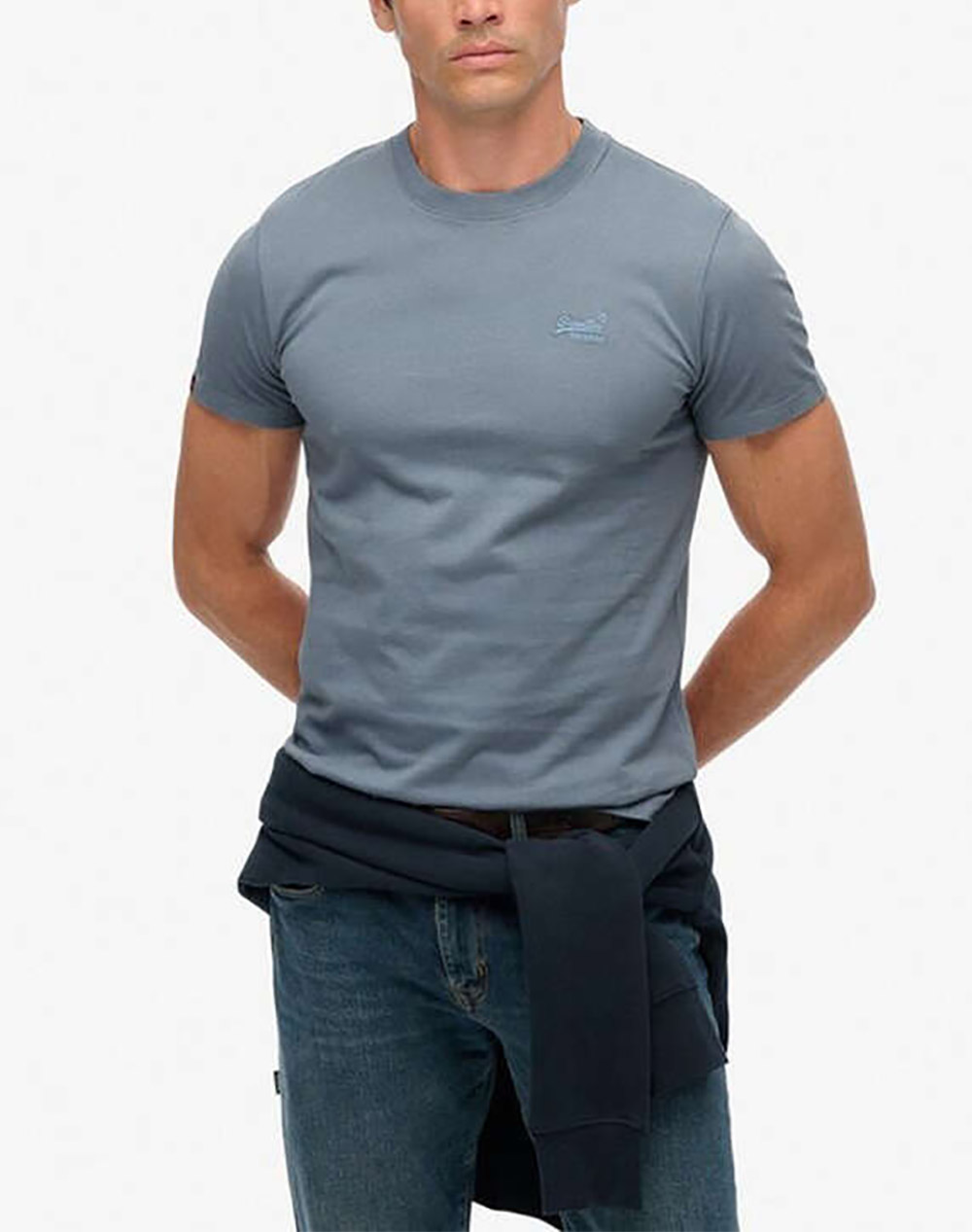 SUPERDRY ESSENTIAL LOGO EMB TEE ΜΠΛΟΥΖΑ ΑΝΔΡΙΚΟ M1011245A-FL2 DarkSlateGrey