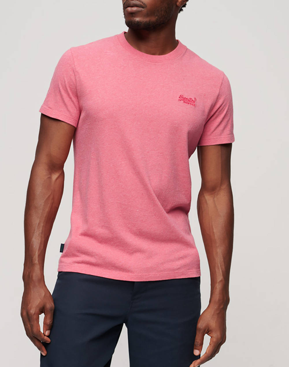 SUPERDRY ESSENTIAL LOGO EMB TEE ΜΠΛΟΥΖΑ ΑΝΔΡΙΚΟ M1011245A-9VS FlamingoPink