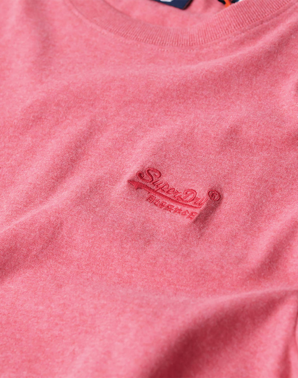 Superdry Essential Logo Emb Tee Μπλούζα Ανδρικό M1011245A-9Vs Flamingopink ανδρικά ρούχα μπλούζες T-Shirt Politikos Shop Πολιτικός