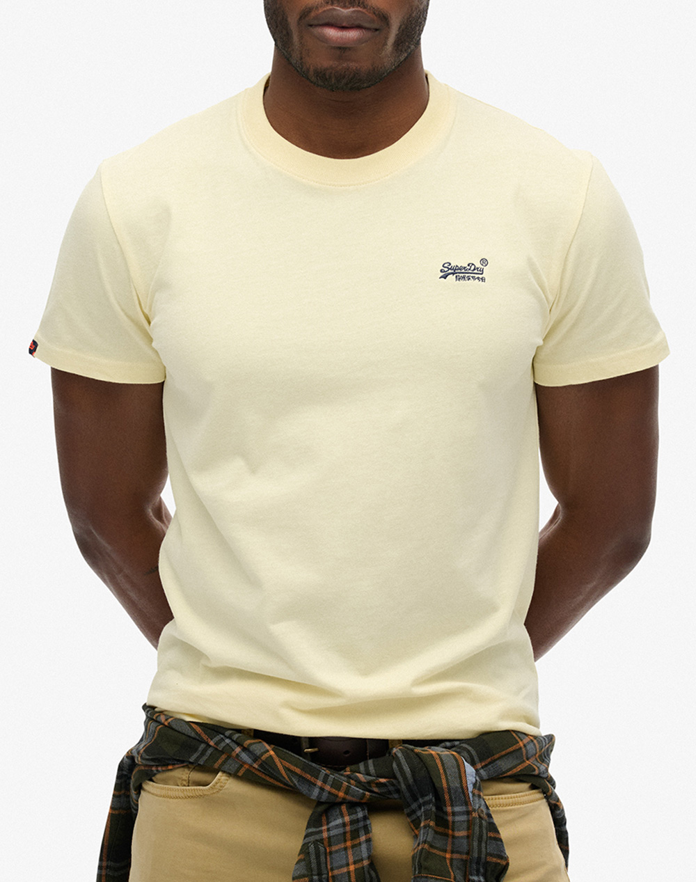 SUPERDRY ESSENTIAL LOGO EMB TEE ΜΠΛΟΥΖΑ ΑΝΔΡΙΚΟ M1011245A-J7L LightYellow