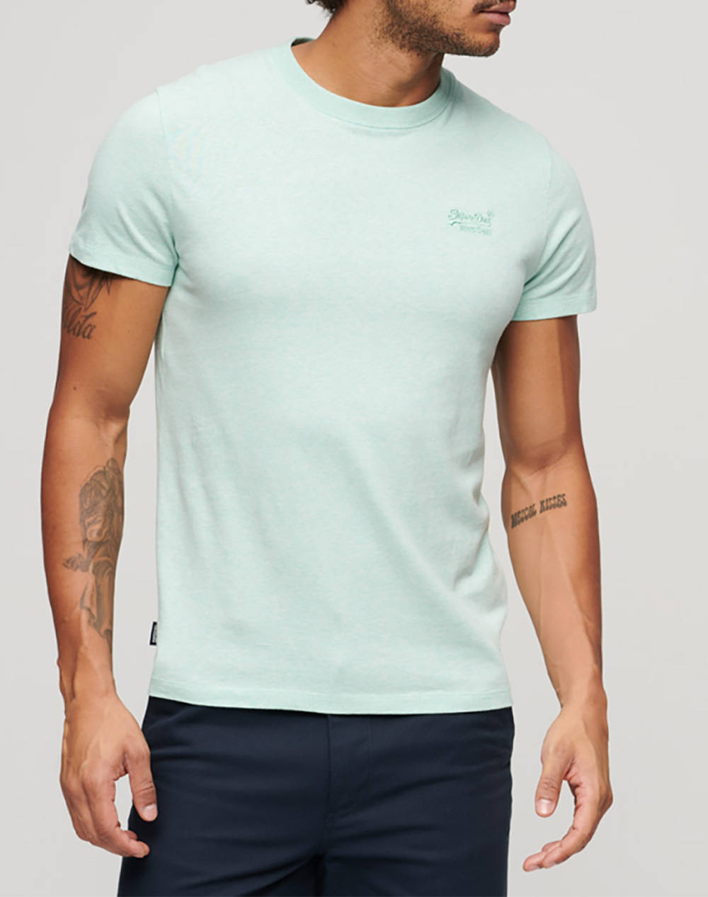 SUPERDRY ESSENTIAL LOGO EMB TEE ΜΠΛΟΥΖΑ ΑΝΔΡΙΚΟ M1011245A-9VQ MintGreen