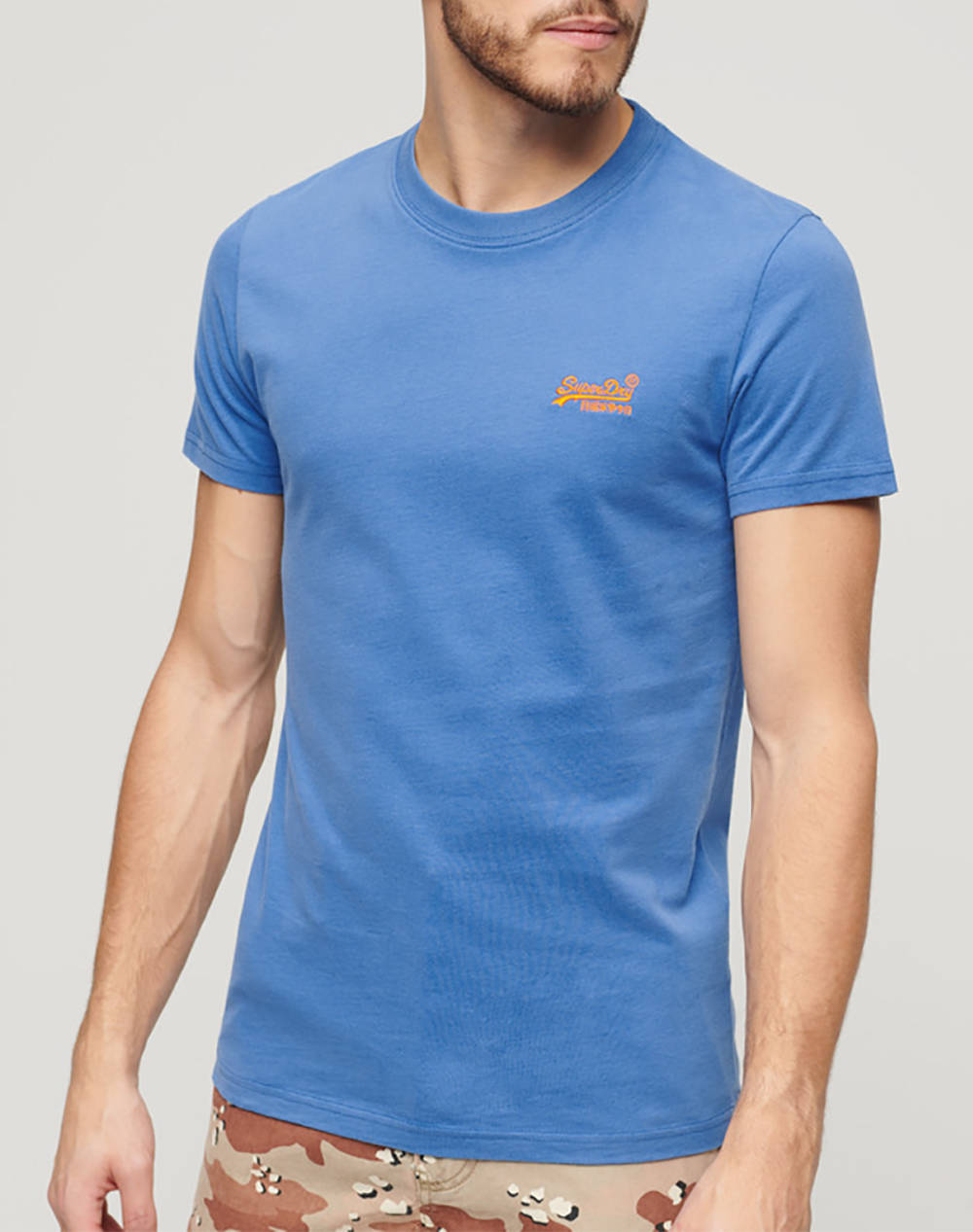 SUPERDRY ESSENTIAL LOGO EMB TEE ΜΠΛΟΥΖΑ ΑΝΔΡΙΚΟ M1011245A-PVT SkyBlue