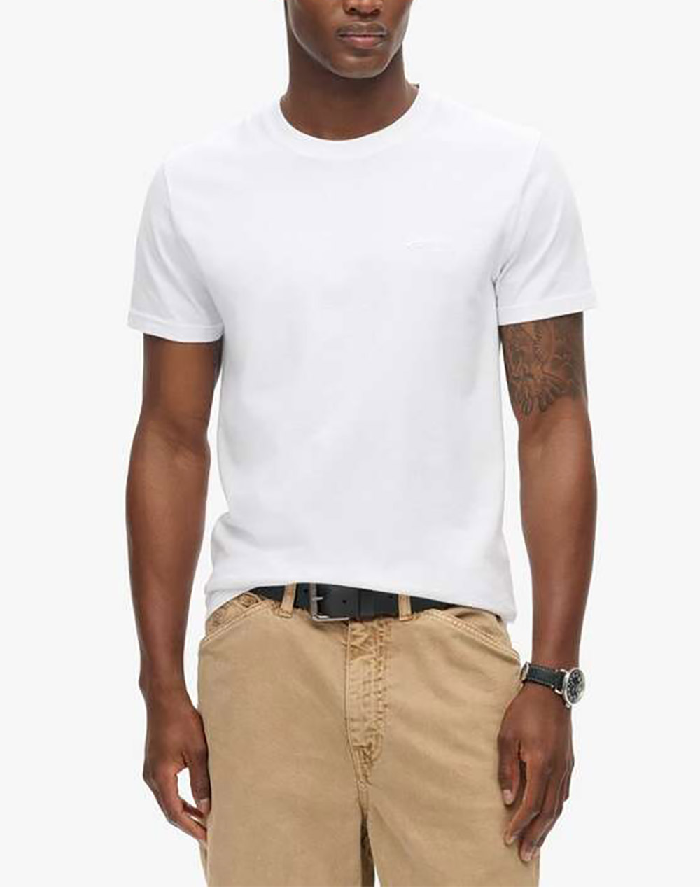 SUPERDRY ESSENTIAL LOGO EMB TEE ΜΠΛΟΥΖΑ ΑΝΔΡΙΚΟ M1011245A-01C White