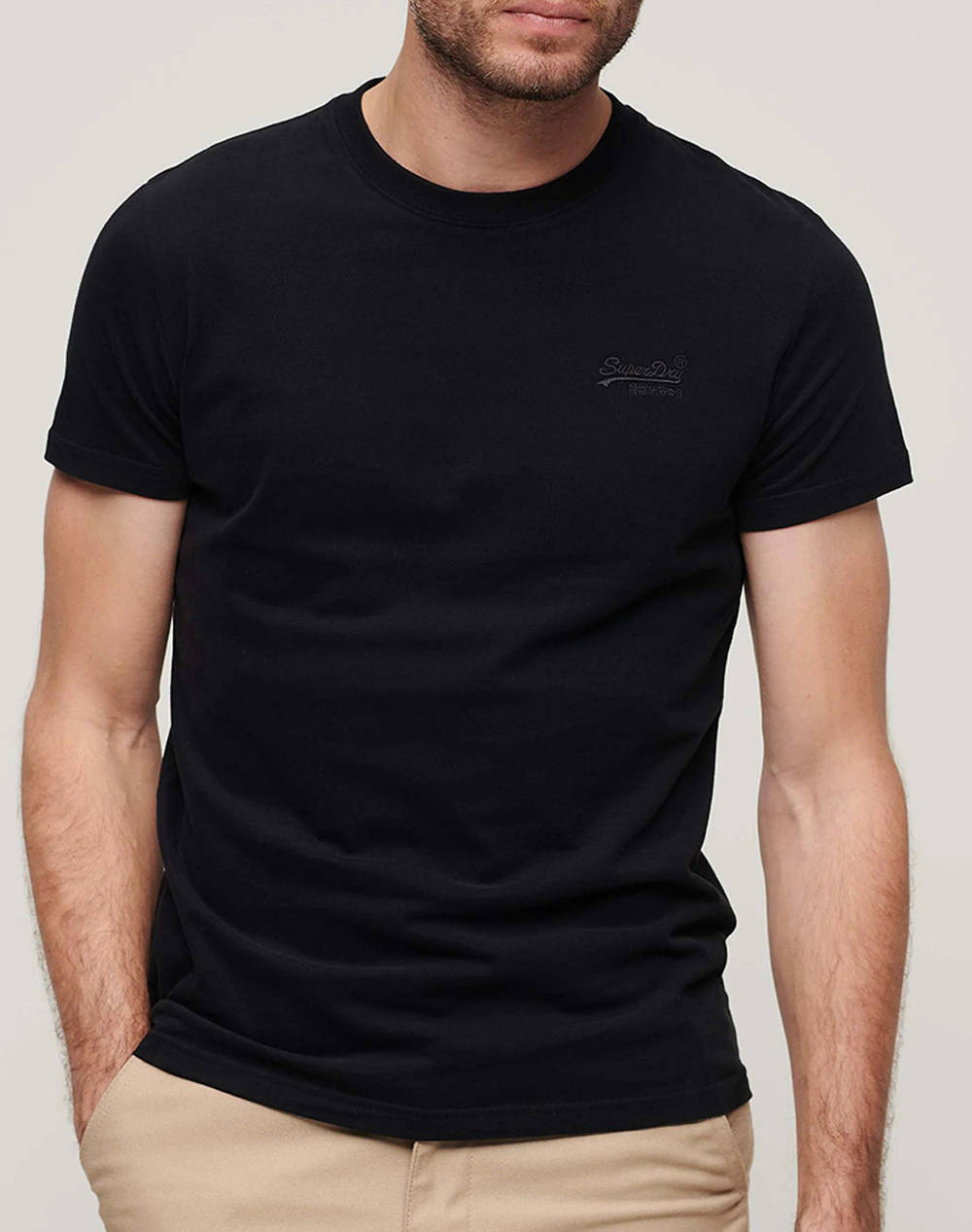SUPERDRY SUPERDRY D1 OVIN ESSENTIAL LOGO EMB TEE ΜΠΛΟΥΖΑ ΑΝΔΡΙΚΟ M1011245M-16A TotalBlack
