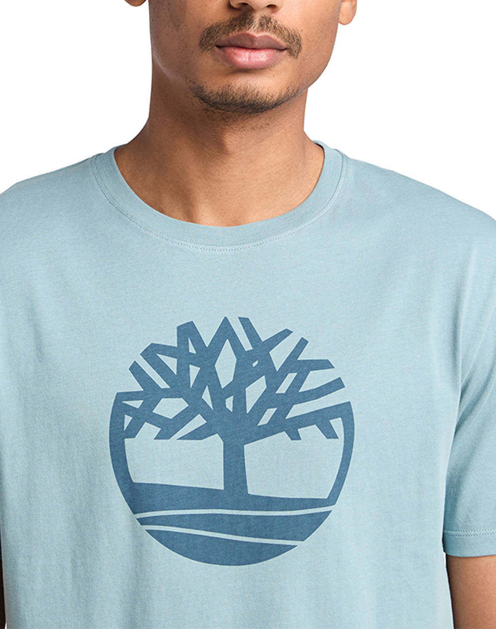 Timberland Μπλούζα Kennebec River Tree Logo Tee Tb0A2C2R-758 Ciel ανδρικά ρούχα μπλούζες T-Shirt Politikos Shop Πολιτικός