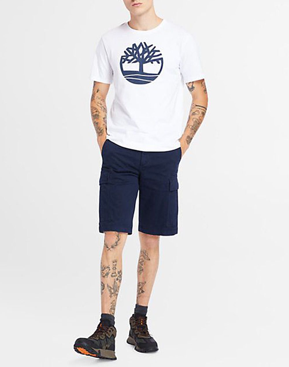 Timberland Μπλούζα Kennebec River Tree Logo Tee Tb0A2C2R-100 White ανδρικά ρούχα μπλούζες T-Shirt Politikos Shop Πολιτικός