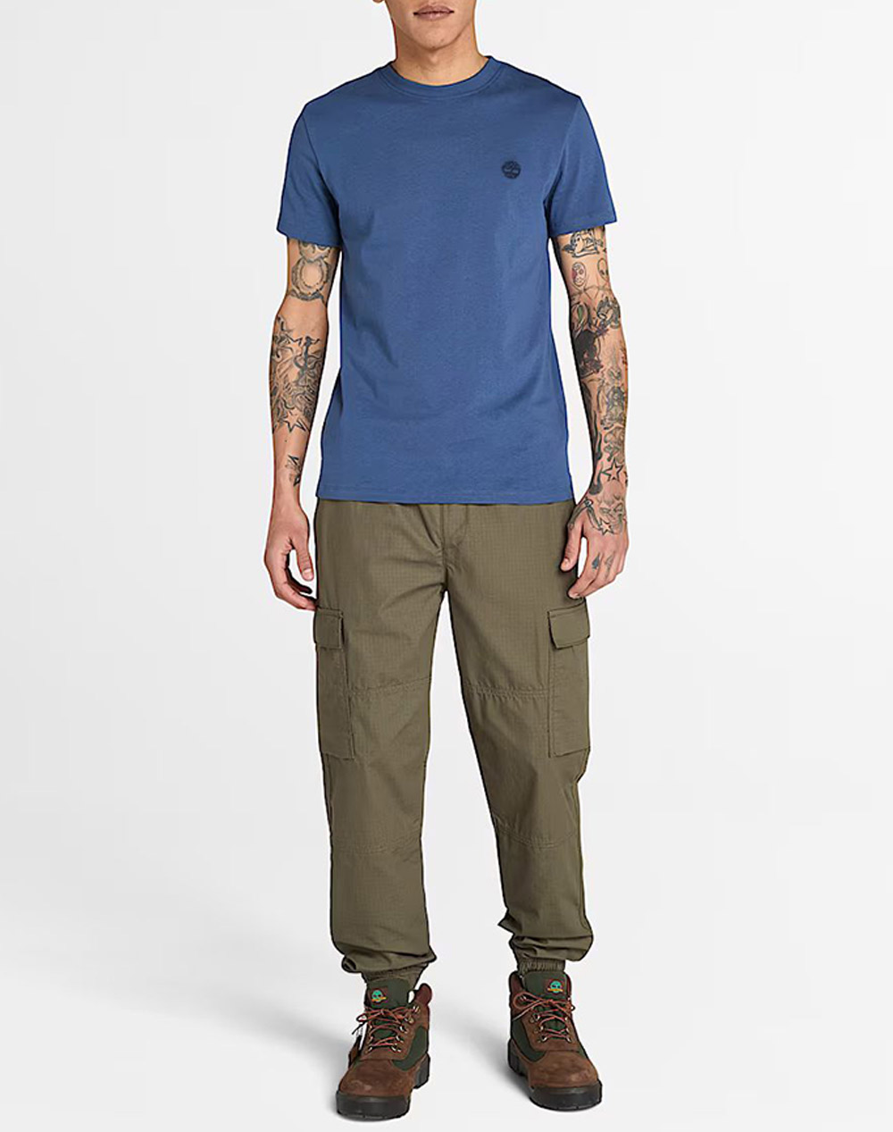 Timberland Sun River Crew T Shirt Tb0A2Bpr-Eyo Blue ανδρικά ρούχα μπλούζες T-Shirt Politikos Shop Πολιτικός