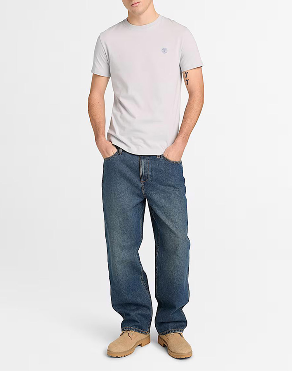 Timberland Sun River Crew T Shirt Tb0A2Bpr-A7E Offwhite ανδρικά ρούχα μπλούζες T-Shirt Politikos Shop Πολιτικός
