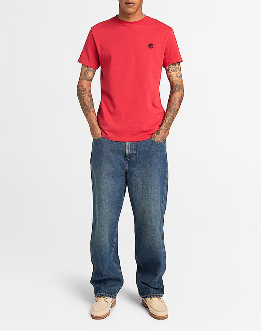 Timberland Sun River Crew T Shirt Tb0A2Bpr-N96 Valentinered ανδρικά ρούχα μπλούζες T-Shirt Politikos Shop Πολιτικός