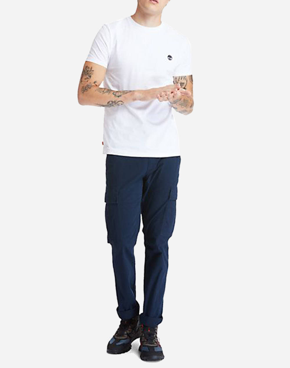 Timberland Sun River Crew T Shirt Tb0A2Bpr-100 White ανδρικά ρούχα μπλούζες T-Shirt Politikos Shop Πολιτικός