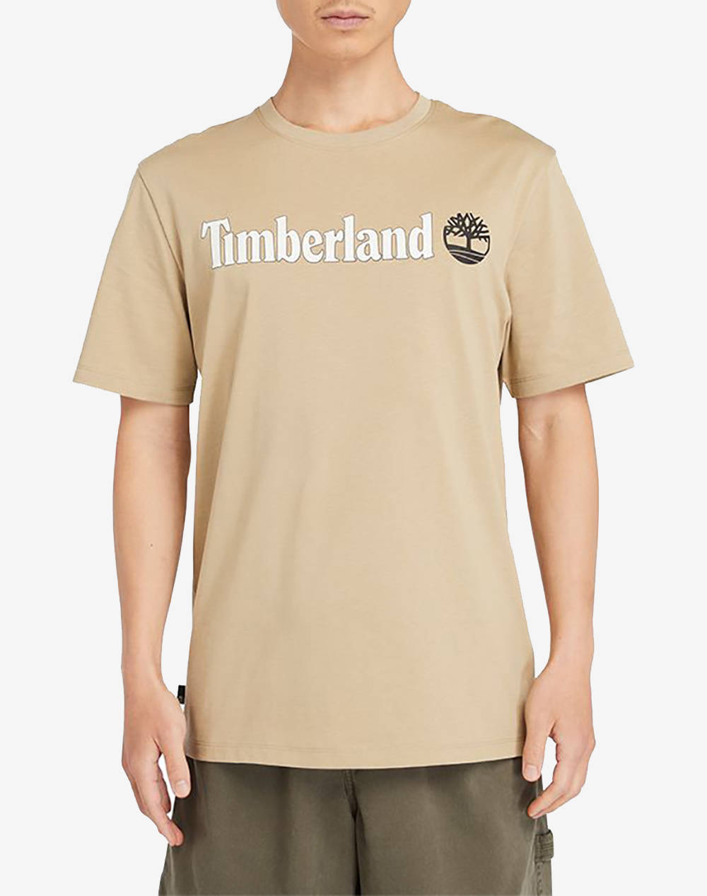 TIMBERLAND KENN Linear Logo Short Sleev TB0A5UPQ-DH4 Biege