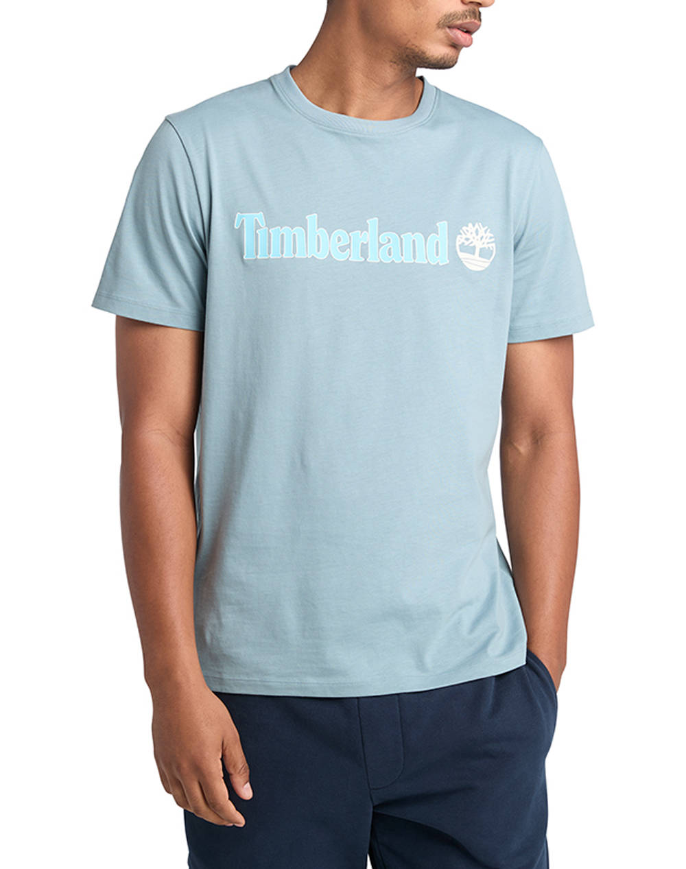 TIMBERLAND KENN Linear Logo Short Sleev TB0A5UPQ-758 Ciel