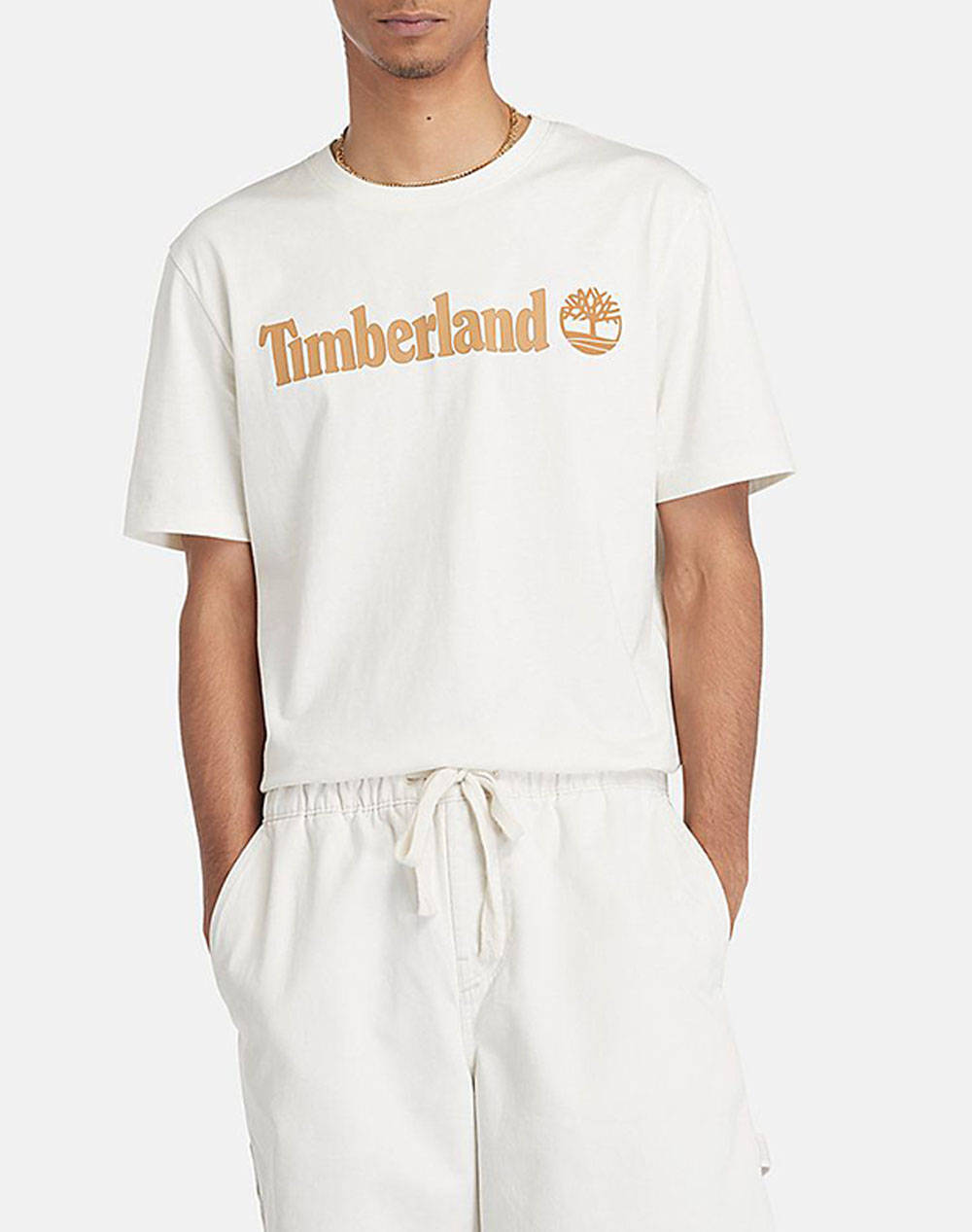 TIMBERLAND KENN Linear Logo Short Sleev TB0A5UPQ-CM9 OffWhite