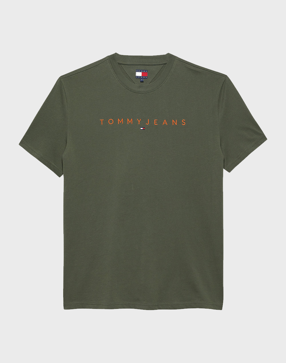 TOMMY JEANS TJM REG LINEAR LOGO TEE EXT DM0DM20744-0H8 Khaki