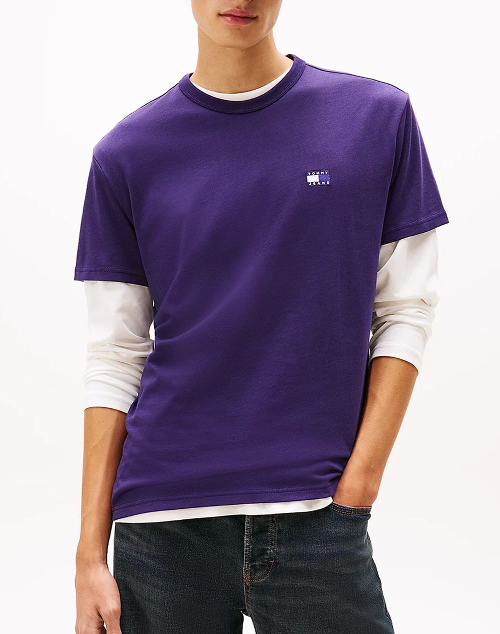 TOMMY JEANS TJM REG BADGE TEE EXT DM0DM20322-0KA Purple