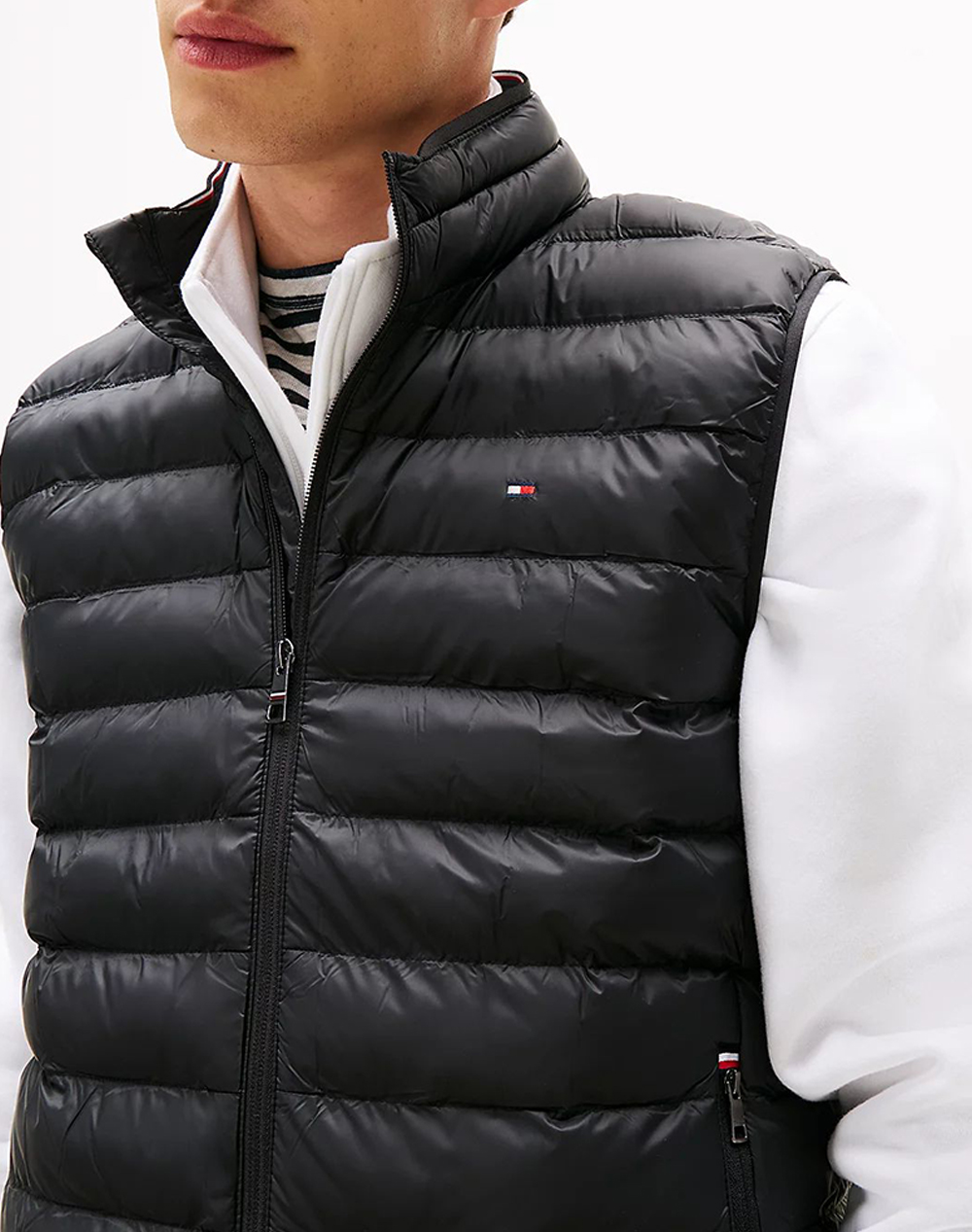 Tommy Hilfiger Core Packable Recycled Vest Mw0Mw39989-Bds Black ανδρικά ρούχα Πανωφορια Γιλεκα Politikos Shop Πολιτικός