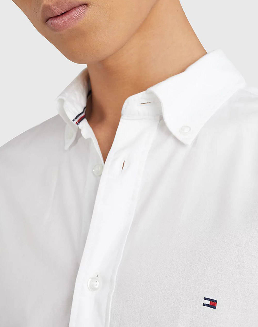 TOMMY HILFIGER ΠΟΥΚΑΜΙΣΟ CORE FLEX POPLIN RF SHIRT MW0MW25035-YBR White φωτογραφία