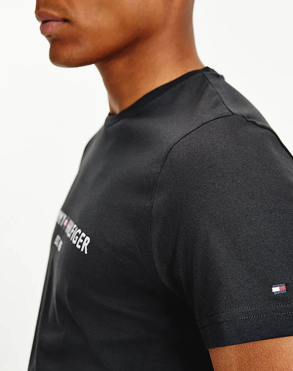 Tommy Hilfiger Μπλούζα Core Logo Tee Mw0Mw11465-Bas Black ανδρικά ρούχα μπλούζες T-Shirt Politikos Shop Πολιτικός