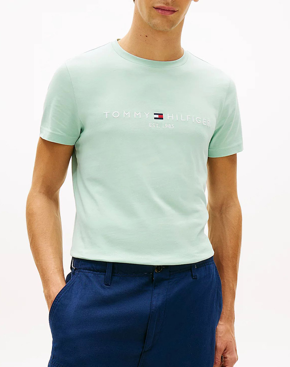 TOMMY HILFIGER TOMMY LOGO TEE MW0MW11797-MAI GreenSnake
