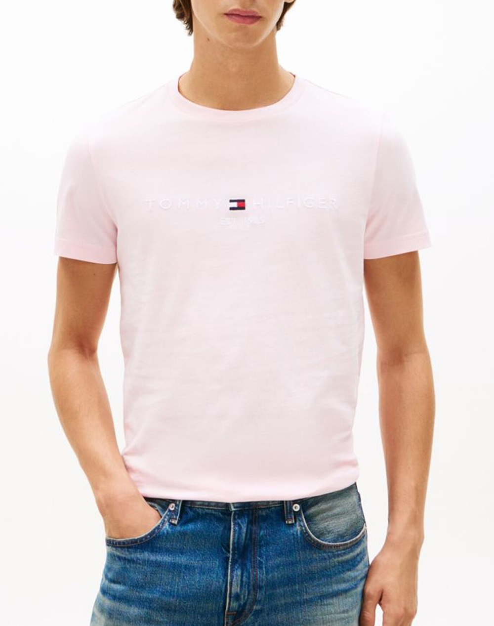 TOMMY HILFIGER TOMMY LOGO TEE MW0MW11797-TPB LightPink