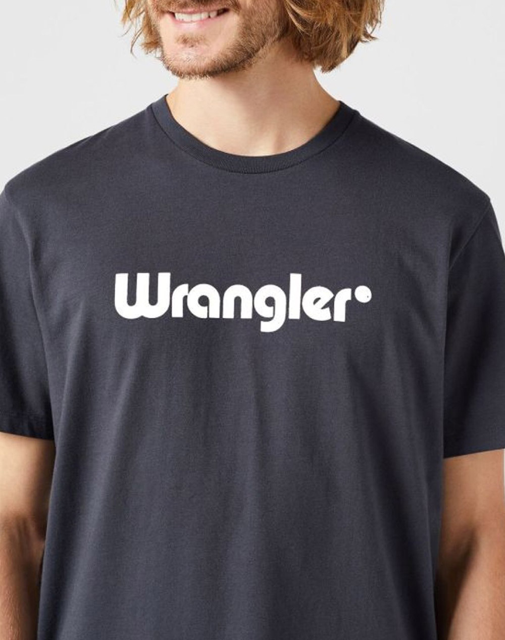 Wrangler Logo Tee 112350526-Black Black ανδρικά ρούχα μπλούζες T-Shirt Politikos Shop Πολιτικός