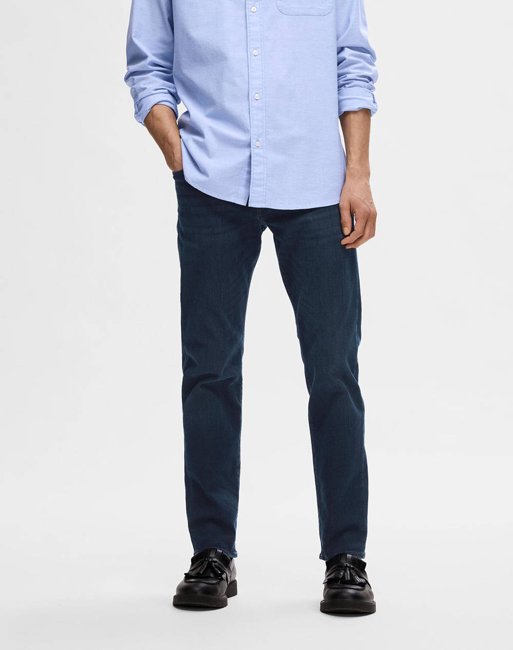 SELECTED SELECTED SLH196-STRAIGHT SCOTT 6155 BB JNS NOOS 16072113-Blue Black Denim DenimDarkBlue