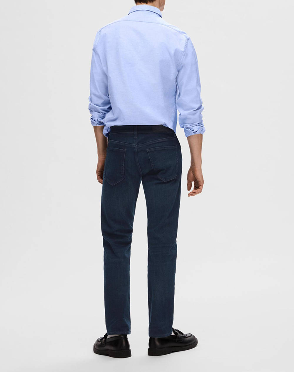 SELECTED SLH196-STRAIGHT SCOTT 6155 BB JNS NOOS 16072113-Blue Black Denim DenimDarkBlue φωτογραφία