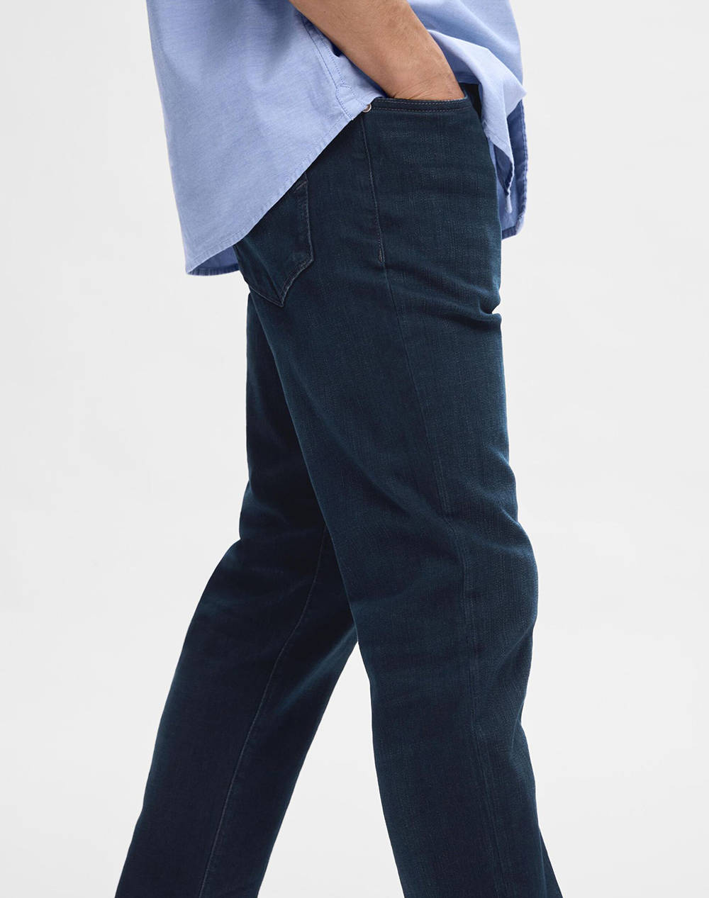 SELECTED SLH196-STRAIGHT SCOTT 6155 BB JNS NOOS 16072113-Blue Black Denim DenimDarkBlue φωτογραφία