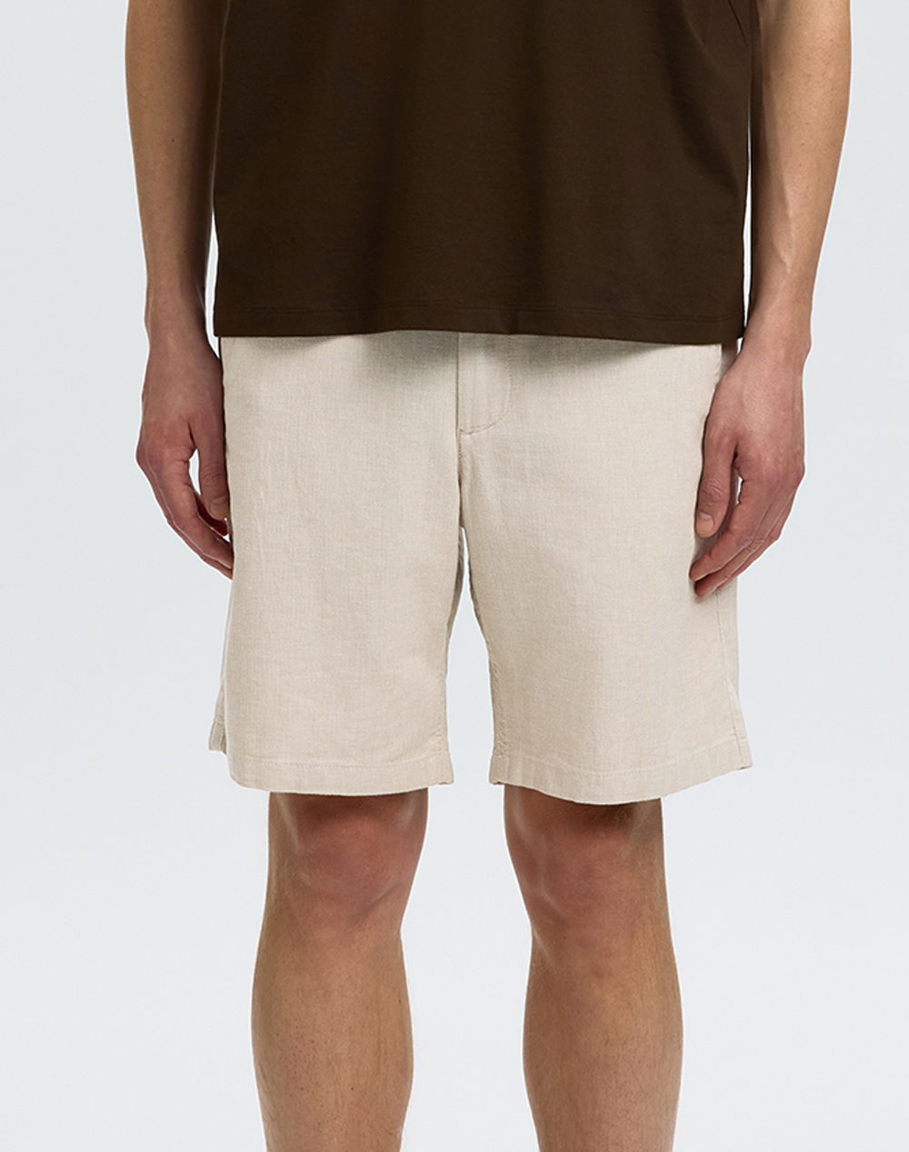 SELECTED SLMREGULAR-BRODY LINEN BLD SHORTS NOOS 16087638-Pure CashmereEGRET Cream