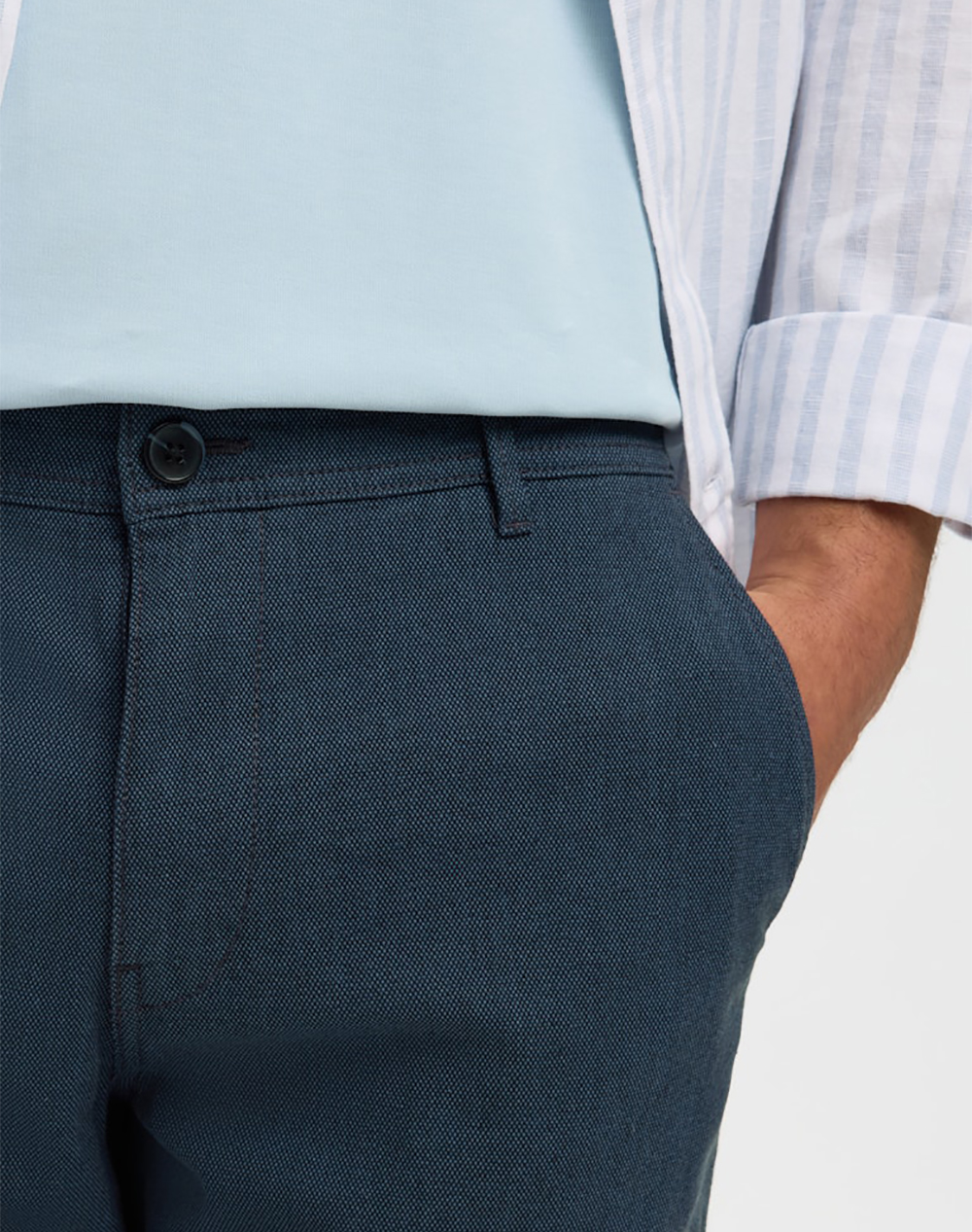 Selected Slmslim-Luton Miles Flex Shorts Noos 16092357-Dark Sapphirew Beringsea Darkblue ανδρικά ρούχα Σορτς Βερμουδες Chinos Politikos Shop Πολιτικός