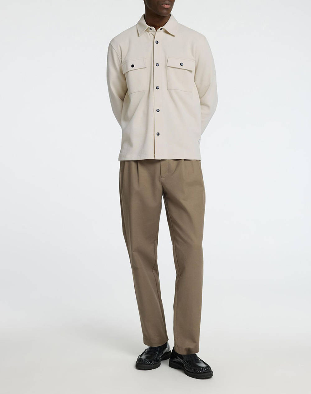 Selected Slhjackie Sweat Jacket Noos 16085115-Oatmeal Biege ανδρικά ρούχα πουκάμισα Politikos Shop Πολιτικός