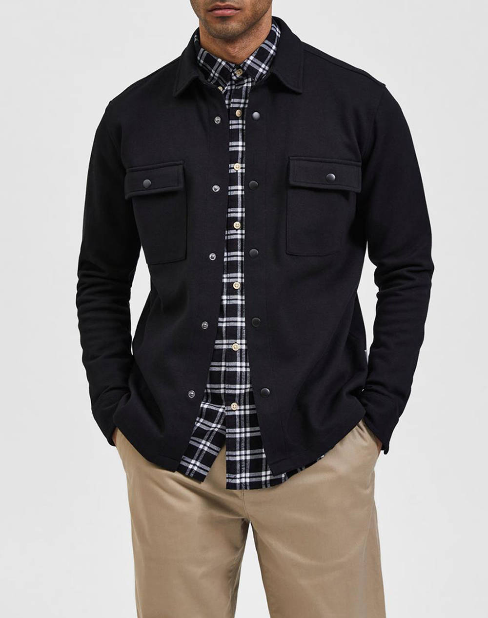 SELECTED SLHJACKIE SWEAT JACKET NOOS 16085115-BLACK Black