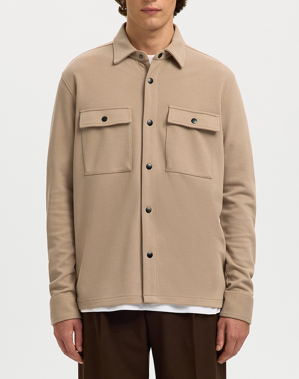 SELECTED SLHJACKIE SWEAT JACKET NOOS 16085115-Savannah Tan Cappuccino