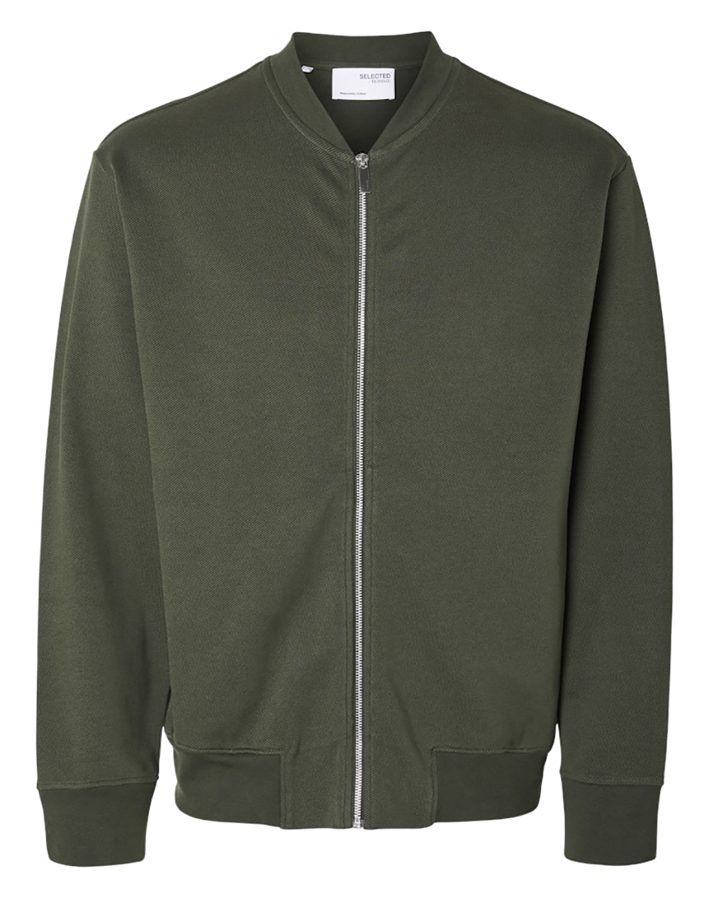 Selected Slhmack Sweat Bomber Ls Noos 16092589-Forest Night Khaki ανδρικά ρούχα Πανωφορια μπουφάν Politikos Shop Πολιτικός
