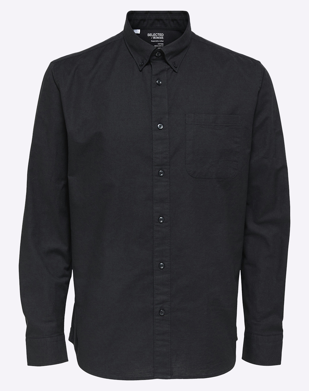 SELECTED SLHREGRICK-OX SHIRT LS NOOS 16077359-BLACK Black