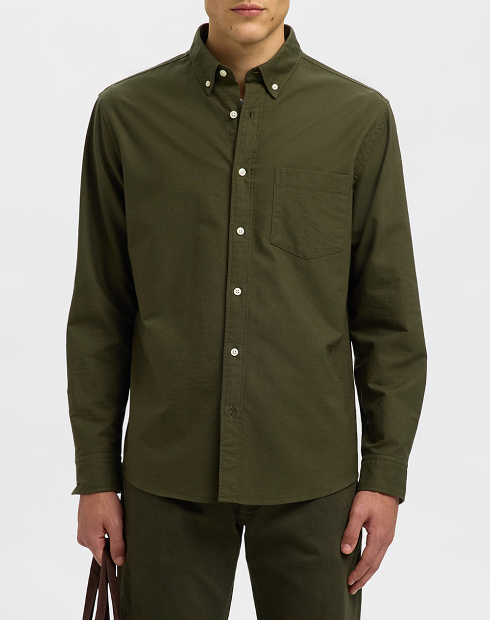 SELECTED SLHREGRICK-OX SHIRT LS NOOS 16077359-Forest NightMIXEDW.KALAMATA MediumForestGreen