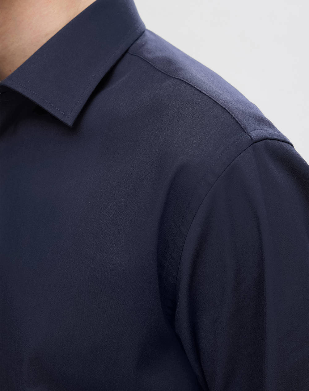 Selected Slhslim-Performance Shirt Ls Noos 16092939-Sky Captain Navyblue ανδρικά ρούχα πουκάμισα Politikos Shop Πολιτικός
