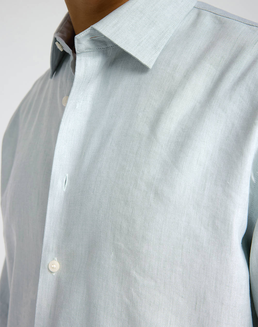 Selected Slhreg-Leo Light Shirt Ls Noos 16096545-Iceberg Greenmixedw White Mintgreen ανδρικά ρούχα πουκάμισα Politikos Shop Πολιτικός