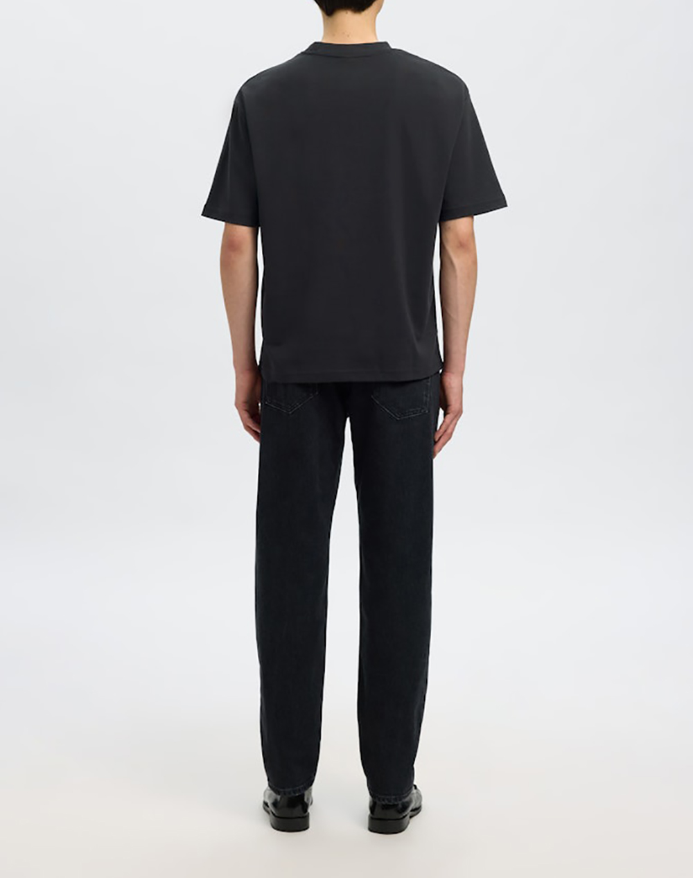 SELECTED SLMLOOSEOSCAR SS O-NECK TEE NOOS 16094143-Oatmeal Cream