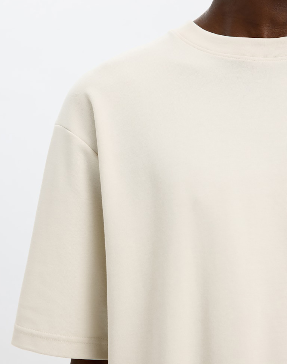 Selected Slmlooseoscar Ss O-Neck Tee Noos 16094143-Oatmeal Cream ανδρικά ρούχα μπλούζες T-Shirt Politikos Shop Πολιτικός