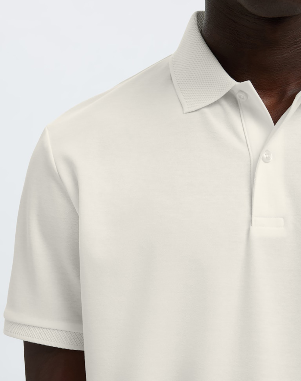 Selected Slmfave Button Ss Polo Noos 16099994-Cloud Dancer Offwhite ανδρικά ρούχα μπλούζες Politikos Shop Πολιτικός