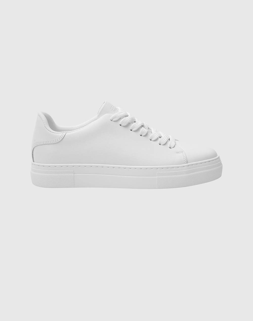 SELECTED SLHDAVID CHUNKY LEATHER SNEAKER NOOS 16095932-WHITE White