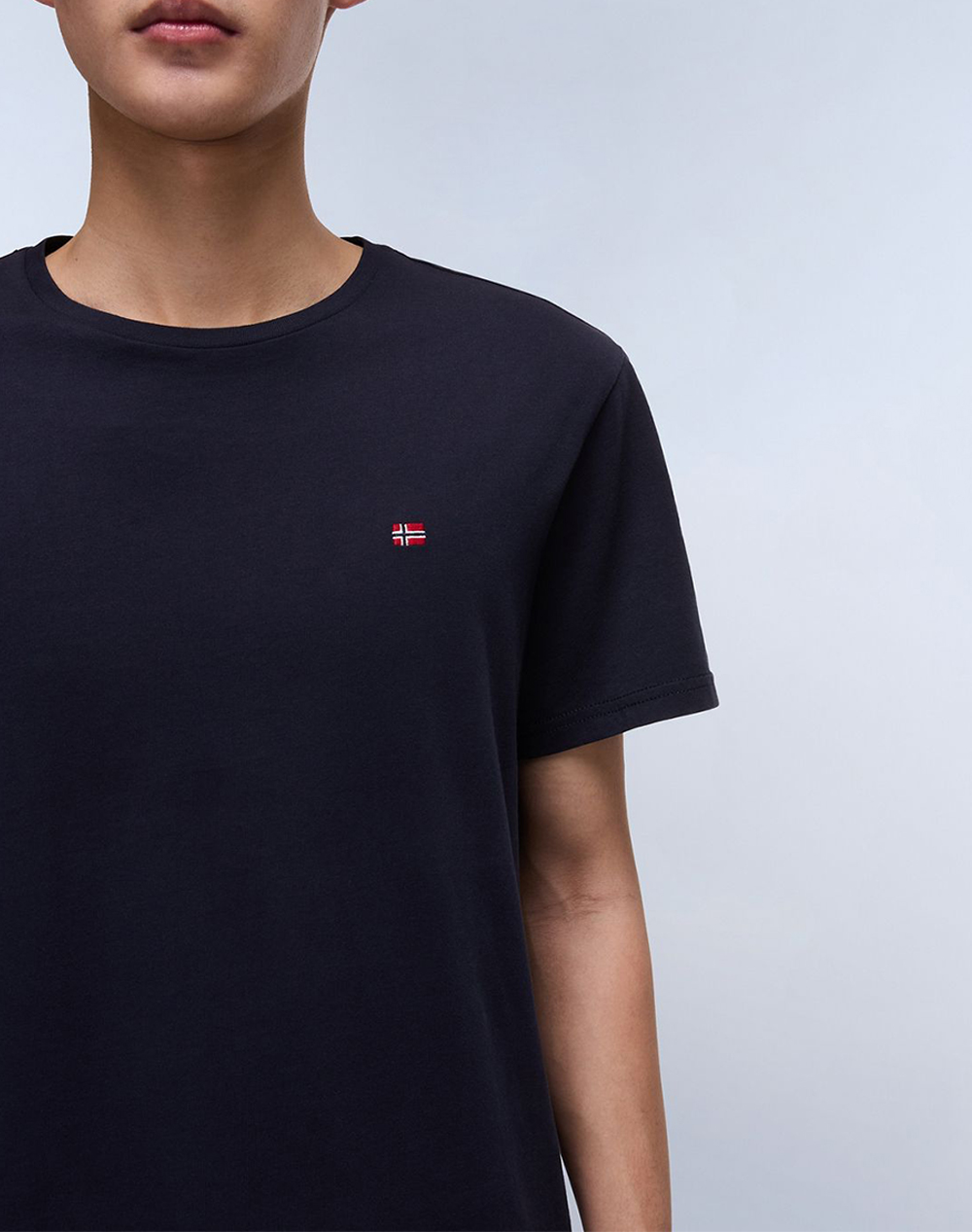 Napapijri Salis Ss Sum Np0A4H8D-Np176 Darkblue ανδρικά ρούχα μπλούζες T-Shirt Politikos Shop Πολιτικός
